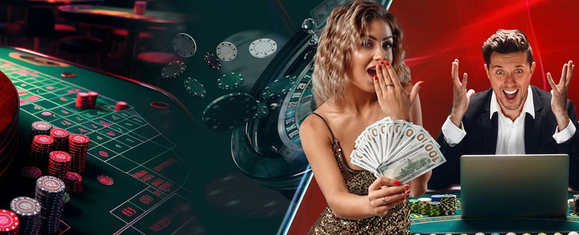 OKBET Casino main visual with golden elements and casino games
